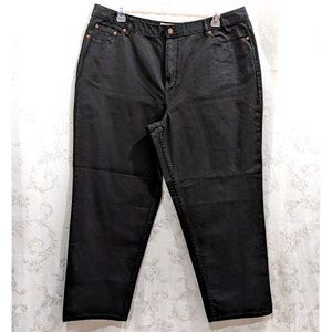 VTG 90s High Waist Relaxed Black Jeans 20S Route 66 High Rise Straight Leg NWOT